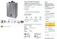 B9946  Rinnai RU160iP Tankless Hot Water Heater 9