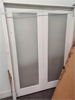 56" Prehung double door, new