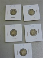 5   - 1917  - 5 Cent Coins