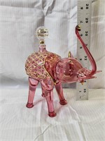 Egyptian Blown Glass Elephant Perfume Bottle