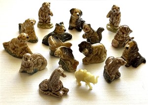 Vintage miniature ceramic animal figurines
