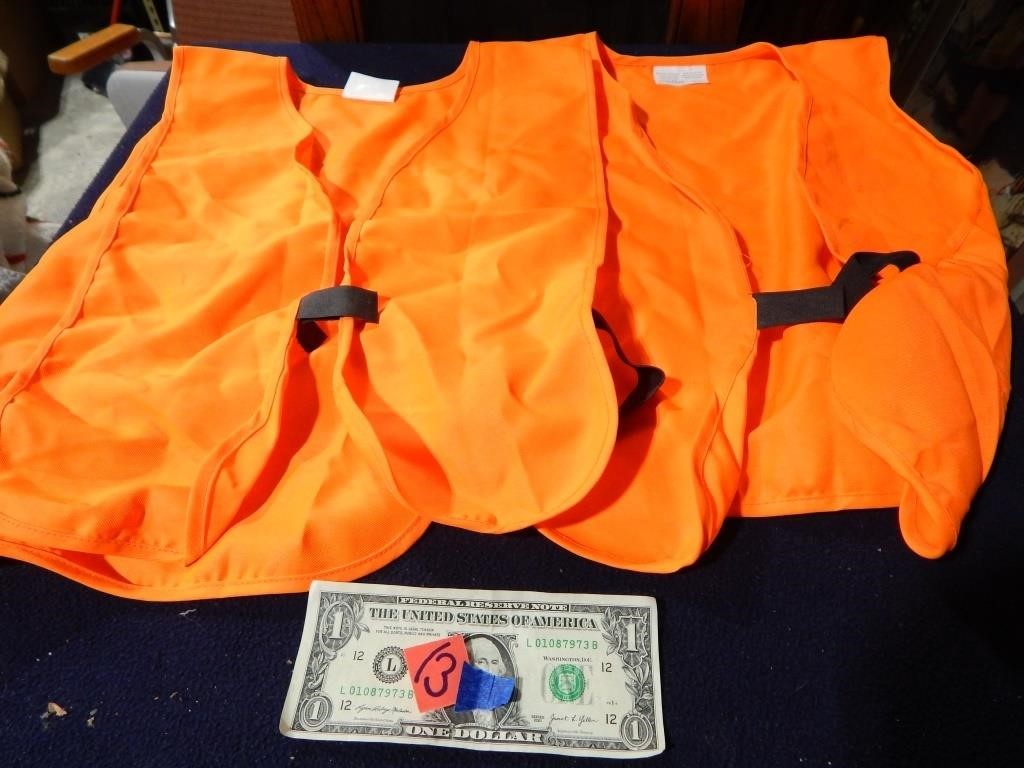 2ct Orange Vests Sz Youth