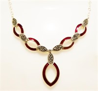 16-18" Sterling Silver Dinner Necklace 12.2g