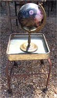 Galvanized Table and Globe