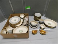 Set of Flintridge China with some serving pieces a