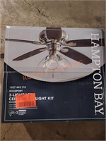 Hampton Bay rockport 3-light ceiling fan light