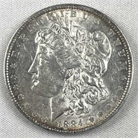 1884 Morgan Silver Dollar, Uncirculated w/ Luster