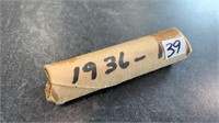 1936 Pennies (1 Roll) Coins