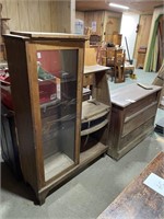 Oak Side by Side Desk plus Three Drawer Dresser
