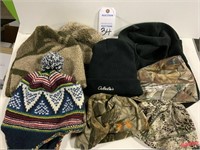 Stocking hats, brands include Cabelas, Under