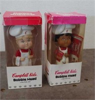 (2) Campbell Kids Bobble Heads in Box