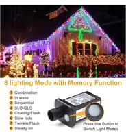 ($36) 300 LEDs Christmas Lights Outdoor Waterproof