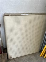 16 pieces of pegboard, 58 x 47 inches