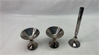 Brass candleholders