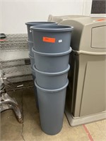 (4) New Rubbermaid Trash Cans