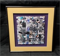 Framed Woven Textured Paper Art created by former