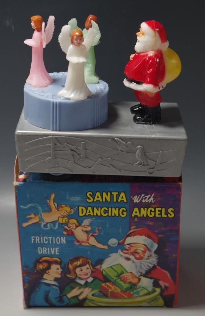 SANTA WITH DANCING ANGELS FRICTION 1980's