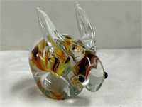 Art Glass Bunny Rabbit PaperWeight