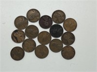 Collection of U.S. Wheat Pennies 1910's