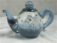 Art Glass Purple Tea Pot PaperWeight