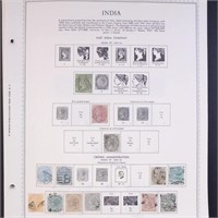 India & States Stamps Used and Mint hinged on page