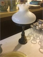 Electric Vintage Milkglass Lamp