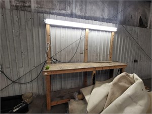 Workbench with light