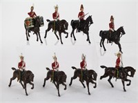 EIGHT BRITAIN LEAD SOLDIERS ON HORSES