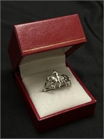 Sterling Silver Ring w Horses
