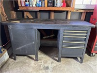Steel (Dark Grey) 1 Door, 7 Drawer workbench with
