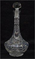Pressed & Etched Leaded Crystal Decanter