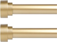 2PK Gold Curtain Rods for Windows 28 to 48 Inch