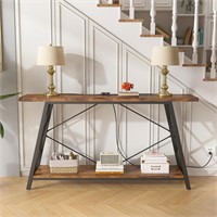 SOOWERY Console Table with Charging Station, 55''