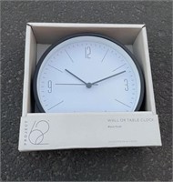 Project 62 Wall or Table Clock Black Finish