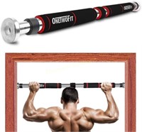 ONETWOFIT Pull Up Bar (25.6-33.5in) Black