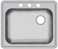 New $130- Elkay Dayton 25x21" Single Drop-in Sink