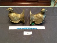 Brass dove bookends
