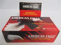 (100) American Eagle 38 special 130GR FMJ in