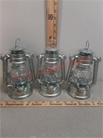 8" Silver Oil Lamp Qty 3 New