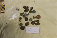 LOT OF 30 DIFFERENT WORLD COINS