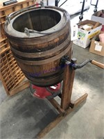 BARREL-STYLE BUTTER CHURN ON STAND