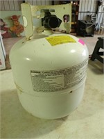 20 lb propane cylinder half full