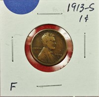 1913-S Lincoln Cent F