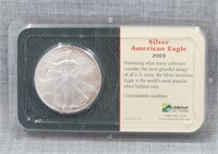 2003 Silver American Eagle, unc. Littleton Seal