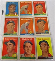 1958 Topps Lot of 8 Baseball Cards Demeter & More