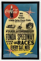 Vintage Fonda Speedway Stock Car Race Poster