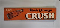 Vintage Ward's Orange Crush Tin Tacker Sign