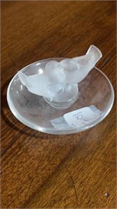 Lalique Frosted Birds Ring Dish
