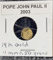 2003 American Mint .585 Gold 11mm 0.50 grams Coin