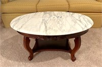 Marble-Topped Coffee Table